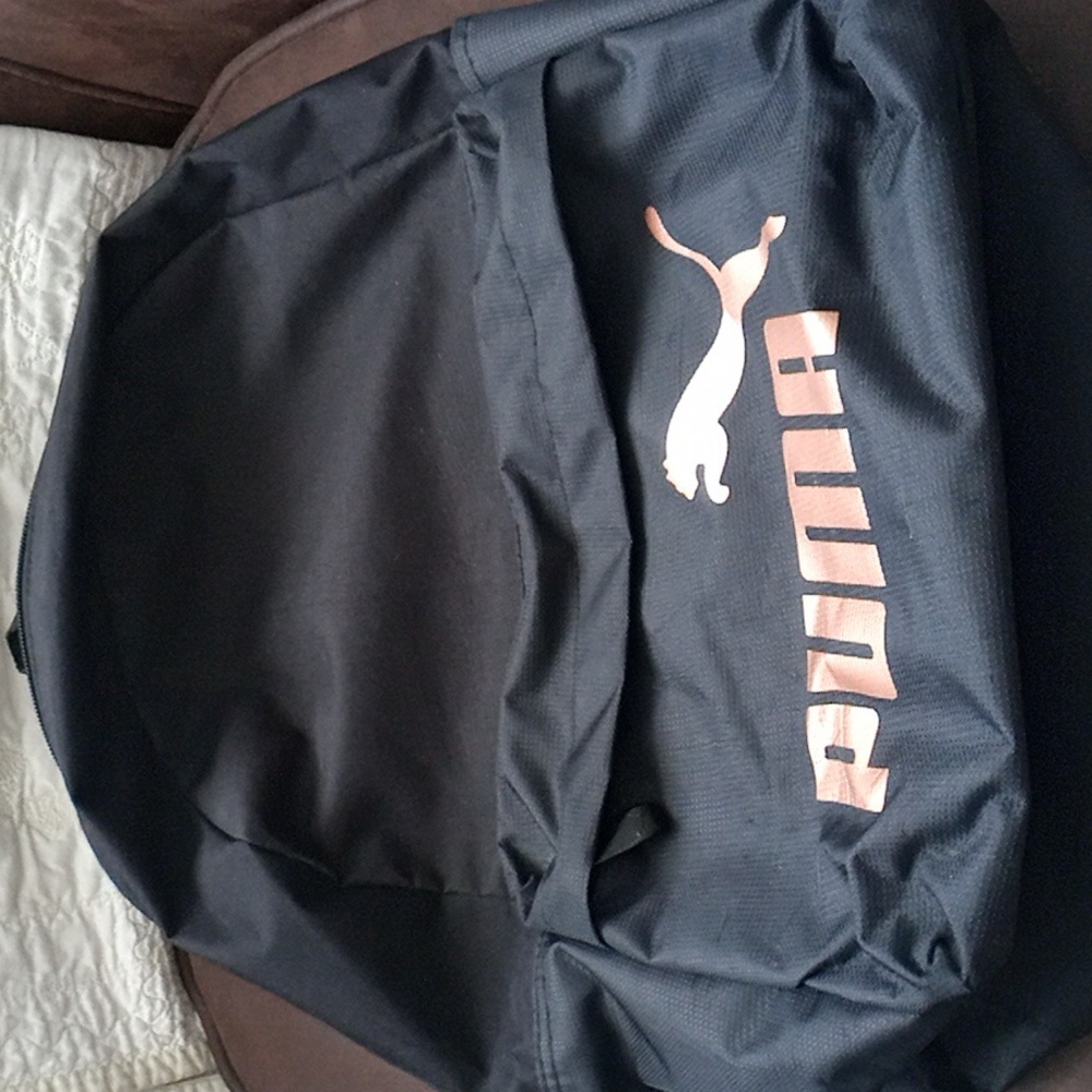 Puma Black Backpack With Copper Logo